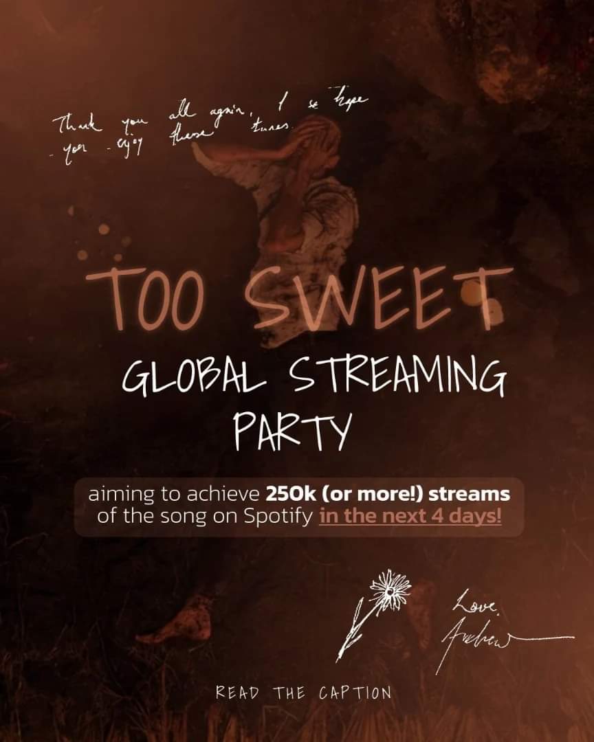HozierChilensis's tweet photo. #TooSweet #TooSweetGlobalStreamingParty 
#Hozier #Billboard100HotTopArtist
@renaissanceapp 
@Spotify 
@Hozier https://t.co/gXreCYR71L