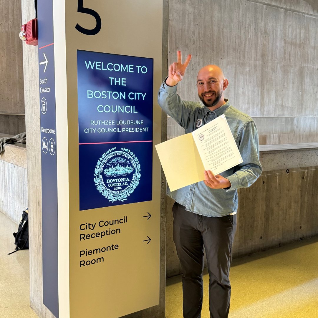Our Policy and Advocacy Manager, Pace McConkie Jr., stopped by Boston City Council this morning to receive the legislative resolution officially recognizing the 2nd Annual Louis D. Brown Day of Civic Engagement! We're excited to see you this Saturday as we celebrate LDB Day💜