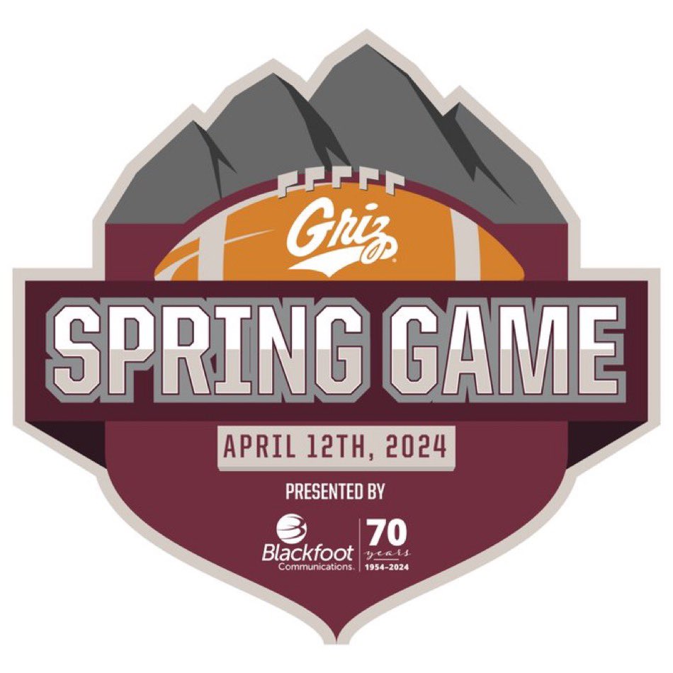 Make sure to grab your @MontanaGrizFB Spring Game tickets today‼️ Get to the tailgate at 4pm and watch the Spring Game at 6pm this Friday, April 12th Don’t miss out on seeing the next version of Griz football 👀 🎟️: griztix.evenue.net/events/FBSPRING