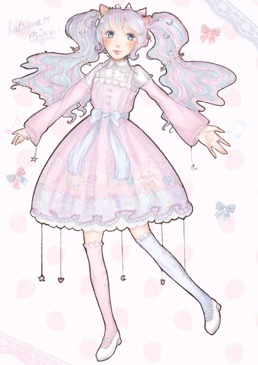 mieledoll's tweet photo. my piece for the Ai no Uta collab!!! 💖 it's a patchwork miku of things that i like (^ ^) please check out the zine!!! everyone did a great job!!! https://t.co/8H6FNhtB5k