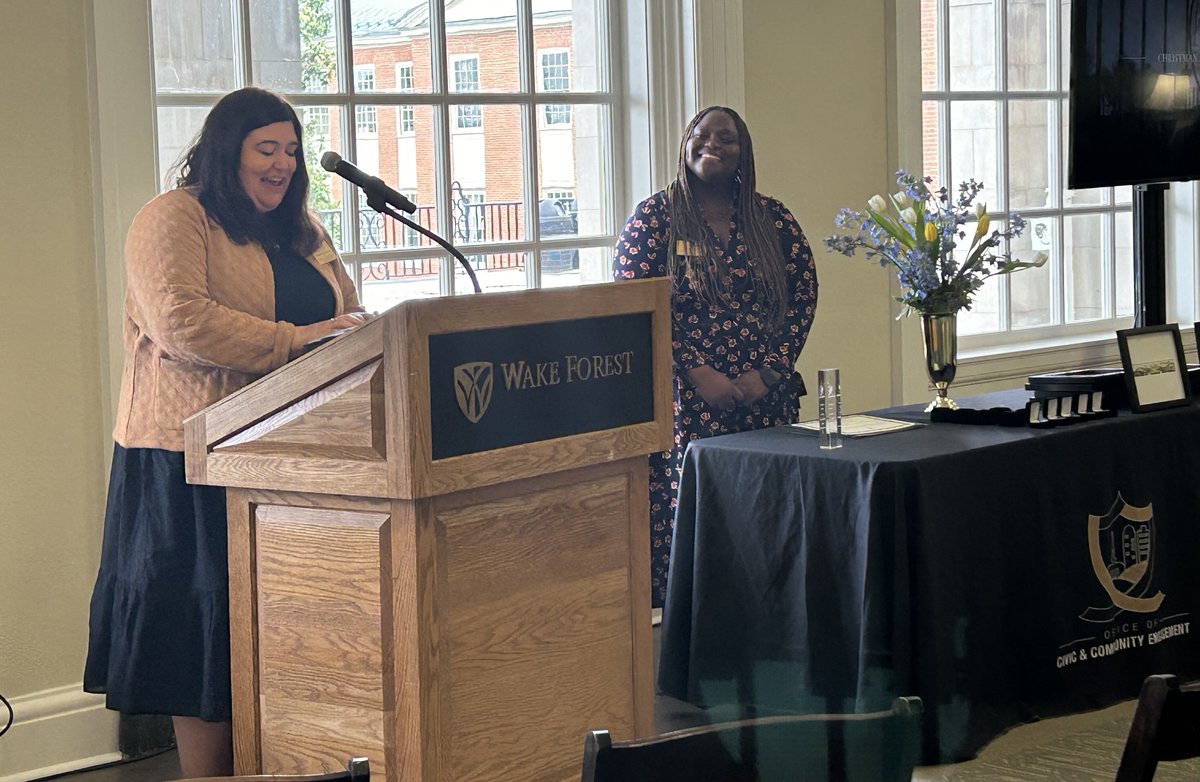 Congratulations to the 2024 @Wakeforest OCCE Service Award recipients! Students, faculty, staff and community partners were honored for their outstanding work and volunteerism. Thank you for inspiring #ProHumanitate both on and off campus. @CommunityWFU @wfucampuslife #GoDeacs