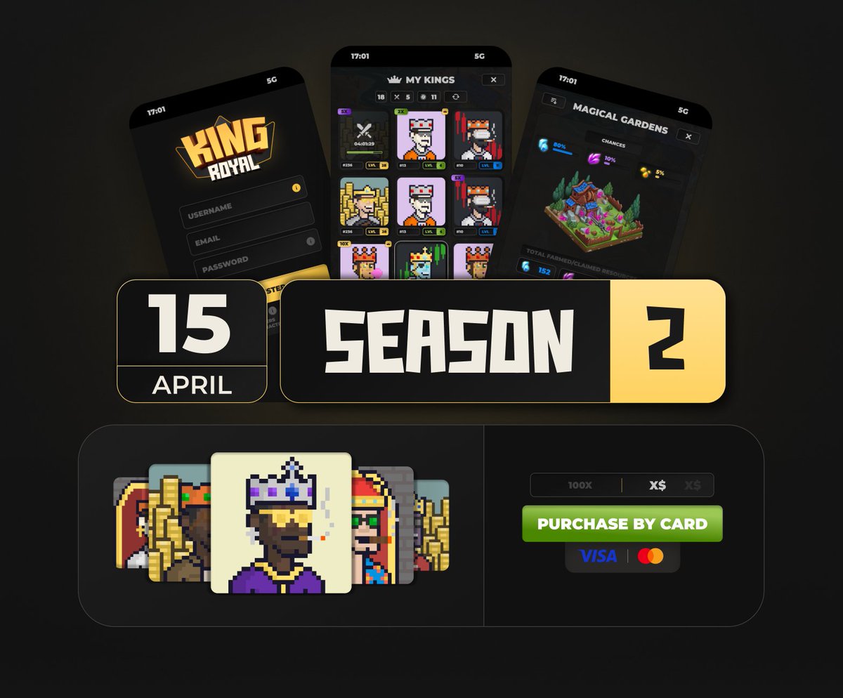 KING Royal Season 2 date announcement.

We are happy to announce that the KING Royal Season 2 beta soft launch will take place on the 15th of April, Monday.

All features that have been mentioned previously, such as Mobile KING Royal, seamless onboarding via email and password,