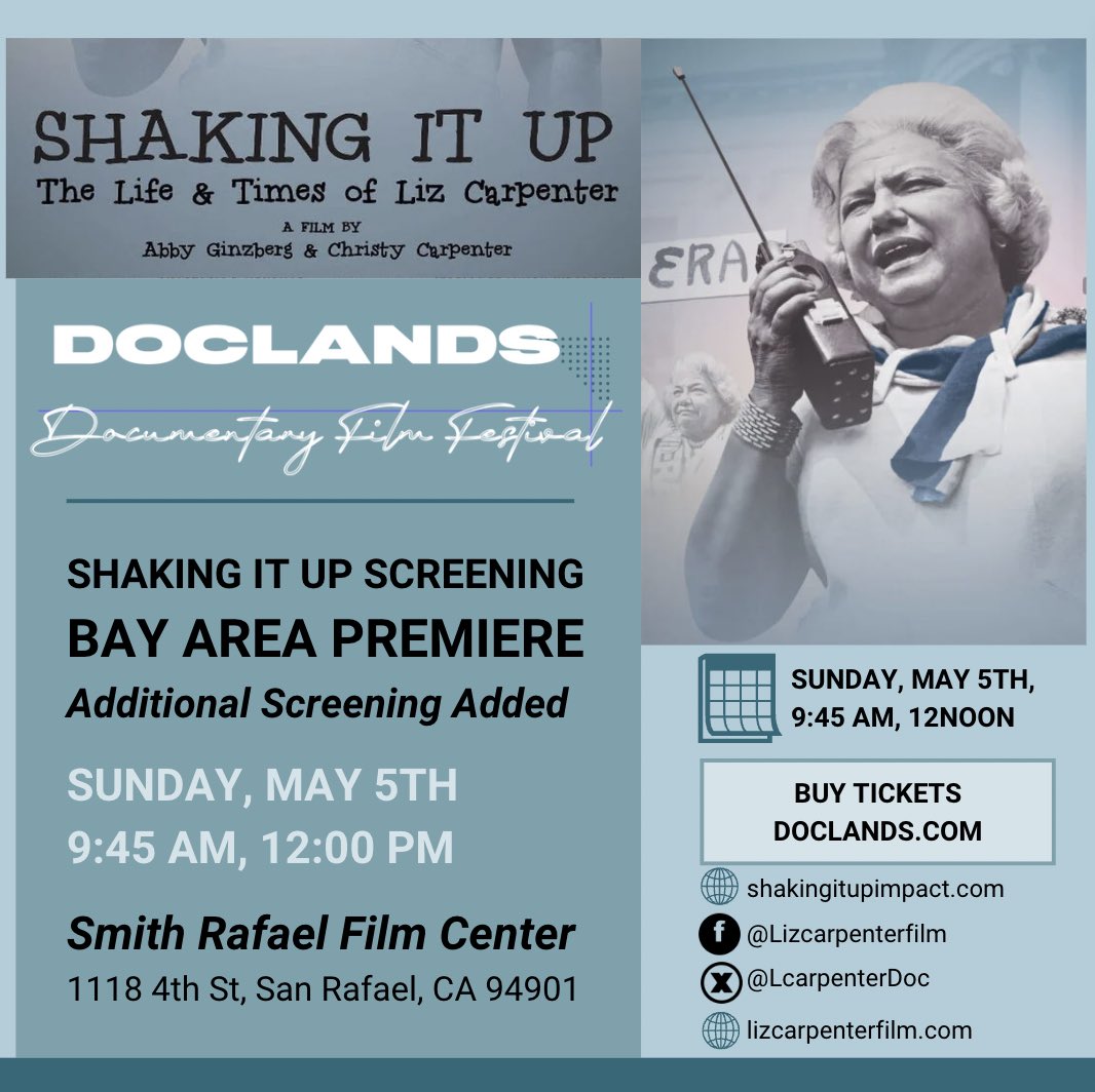 LcarpenterDoc's tweet photo. "SHAKING IT UP" Selected for @doc_lands Bay Area Premiere! 🎬 — second screening added! Also— #DIFF Dallas International Film Festival #DOCLANDS #DallasFilmFest #SocialActionMedia #ShakingitUp Read our Spring Newsletter here: https://t.co/El1HbhGKW3 https://t.co/ywKP0WNOio