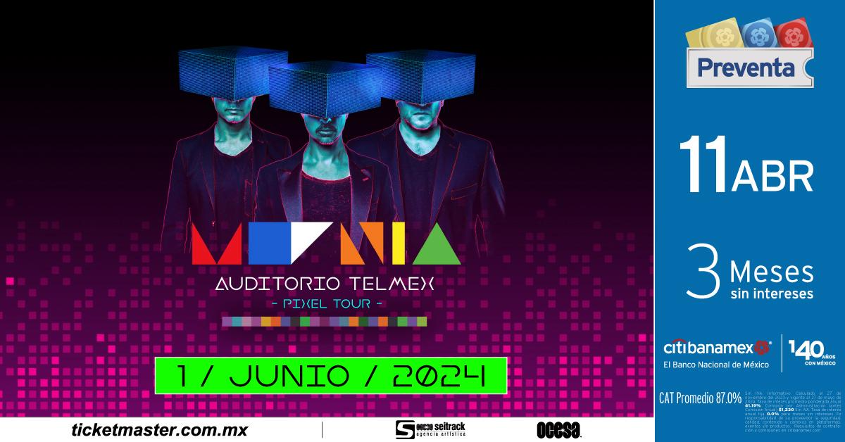 GUADALAJARA!!! El #PixelTour va para el @AuditorioTelmex este próximo 1 de junio!! No se lo pueden perder!! Allá nos vemos! #MoeniaPixelTour 🟥🟦⬜🟧🟨🟩