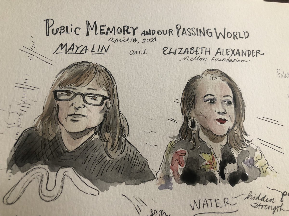Dr. Jojo Karlin (@jojokarlin) on Twitter photo Wonderful conversation <a href="/MellonFdn/">Mellon Foundation</a> <a href="/ProfessorEA/">Dr. Elizabeth Alexander</a> & Maya Lin. Public Memory + Our Passing World. #jojodoodles #livesketch #visualnotes Wonderful conversation <a href="/MellonFdn/">Mellon Foundation</a> <a href="/ProfessorEA/">Dr. Elizabeth Alexander</a> & Maya Lin. Public Memory + Our Passing World. #jojodoodles #livesketch #visualnotes