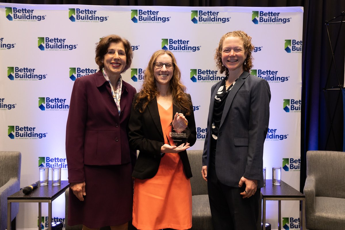 Last week Bureau of Asset Management Energy Manager Kate Buczek accepted the award for Better Buildings Challenge. This award was for surpassing our 20% energy per square foot reduction portfolio-wide in less than 10 years.