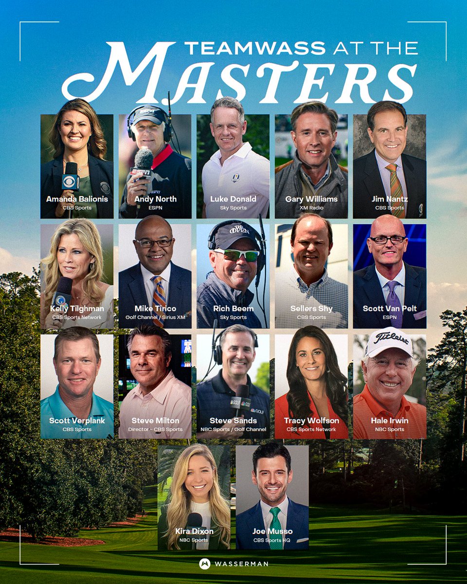 Best of luck to our clients competing in and covering @TheMasters! #TeamWass #TheMasters