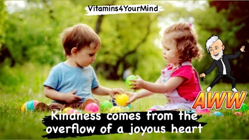 Vitamin K 💊 Kindness; It's a sympathetic helpful nature arising from consideration. Kindness comes from the overflow of a joyous heart; it puts others at ease and makes them feel welcomed. 
 #kindness #randomactofkindness #othersatease #joyousheart
