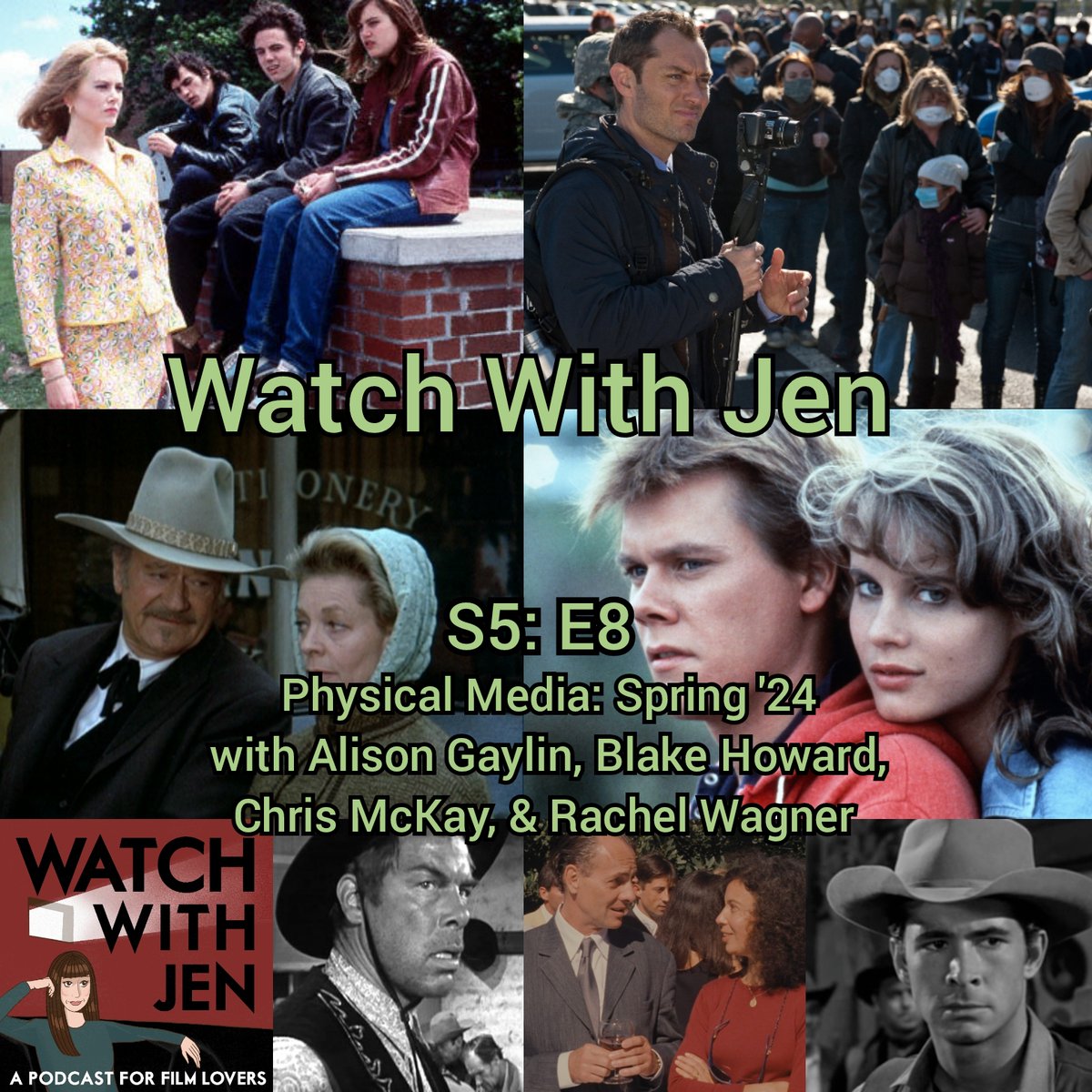 #Podcast: @WatchWithJen - S5: E8 - Physical Media: Spring '24 It's @AlisonGaylin on TO DIE FOR, Chris McKay on THE SHOOTIST & MAN WHO SHOT LIBERTY VALANCE, @OneBlakeMinute on CONTAGION, @rachel_reviews on FOOTLOOSE + me on TALES OF 4 SEASONS & TIN STAR. bit.ly/3Jej8Xe