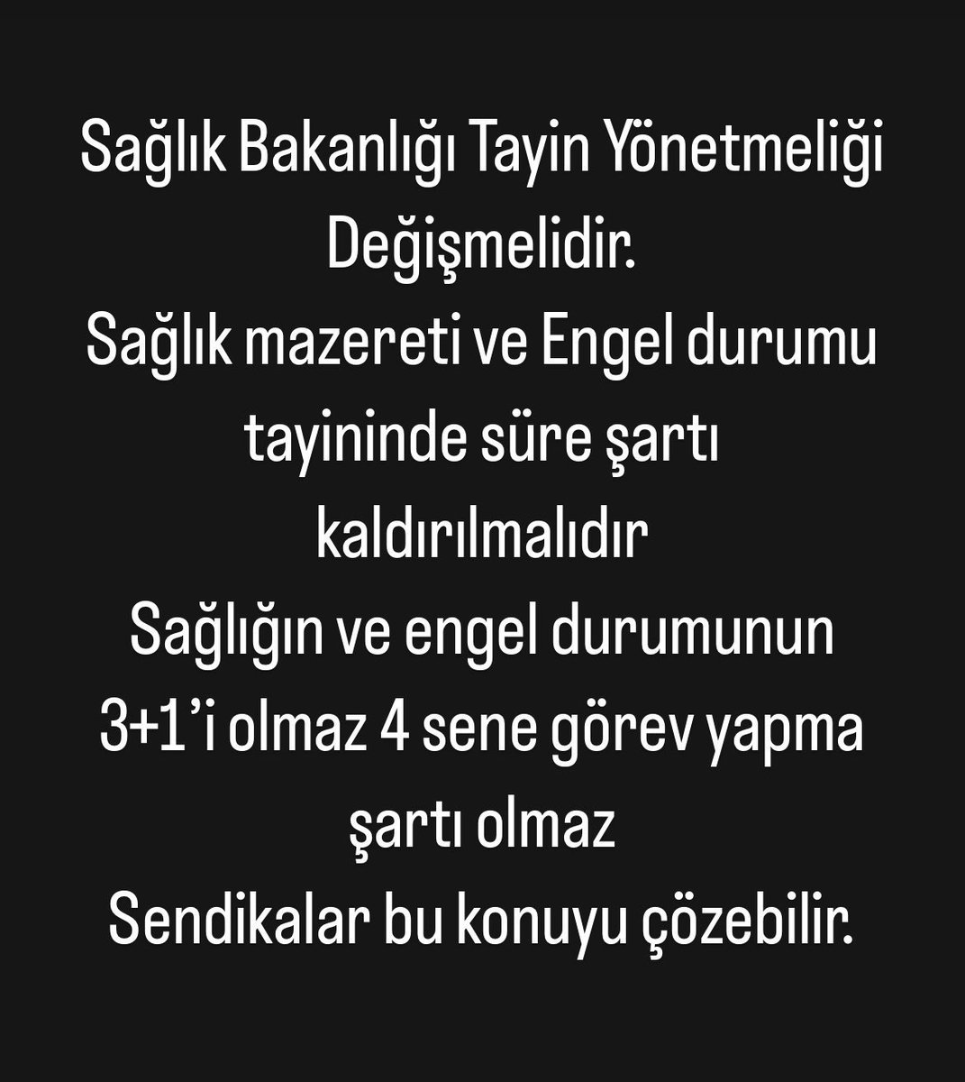<a href="/osmkya06/">Osman KAYA</a> SENDİKALAR SAĞLIKÇININ HAKKINI ALACAKSA BENCE EN BÜYÜK FIRSAT BİRLİK OLMAKTIR

SAĞLIK VE ENGEL DURUMU TAYİNİNİN 3+1’i OLMAZ <a href="/OnderKahveci/">Önder Kahveci</a> <a href="/kemalkazak1/">kemalkazak</a> <a href="/SSMahmutFaruk/">Mahmut Faruk DOĞAN</a> <a href="/hepsen_2020/">HEP-SEN</a> <a href="/duralibaki/">Durali BAKİ</a> <a href="/salimkarrr/">Salim Kar</a>