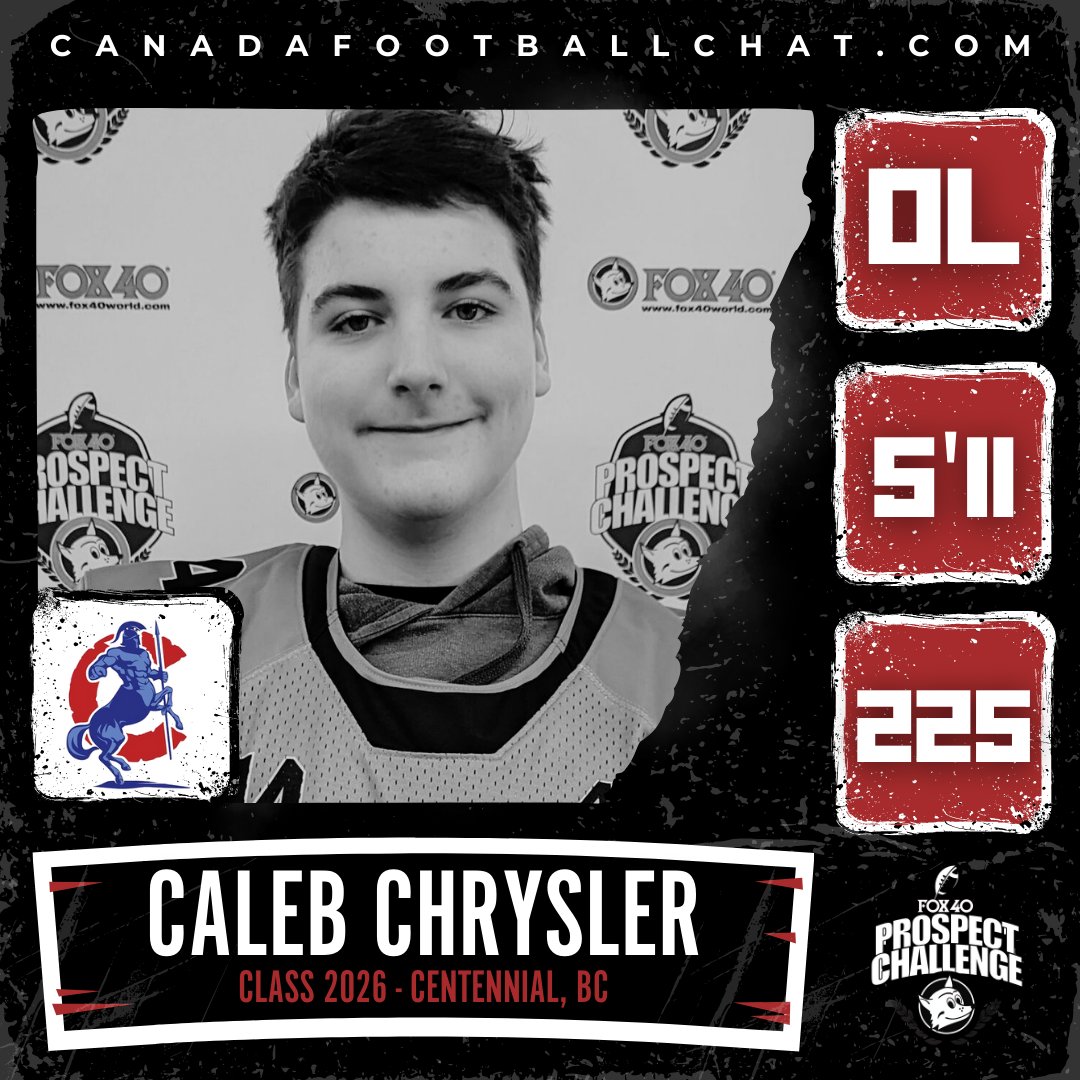 #FPCSHOWCASE SPOTLIGHT 🦊 👤 OL Caleb Chrysler 🎓 Class 2026 🏫 Centennial 📍 Coquitlam, BC 'My favourite part of the showcase was being able to show my talent, and being able to correct mistakes and problems I have made in my previous season.' READ MORE ➡️…