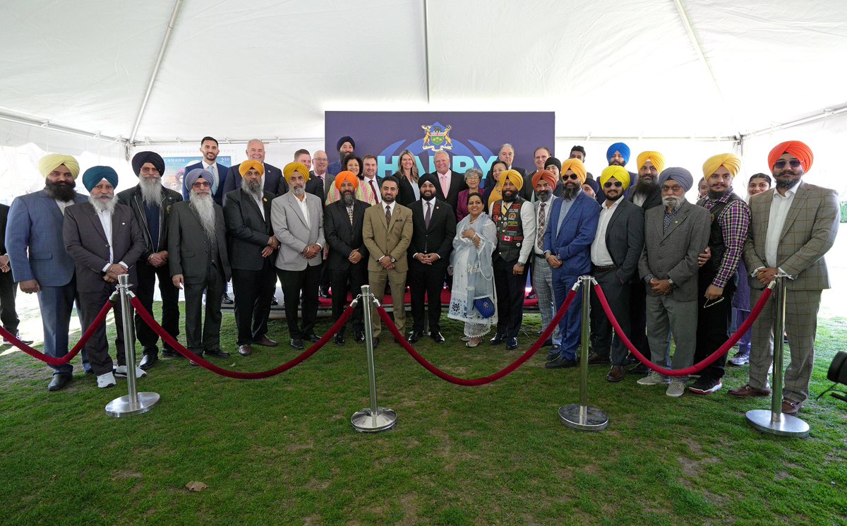 This #SikhHeritageMonth, I had the pleasure of joining Ontario’s Sikh community with MPP @hardeepgrewal_ @sandhuamarjot1 and @PrabSarkaria at Queen’s Park to celebrate the tremendous contributions they make to our cultural and economic prosperity.