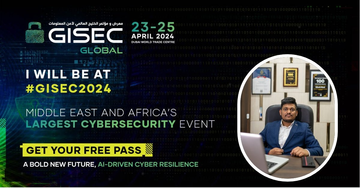 Khush N Bhatt (@khushbhatt) on Twitter photo Excited to announce my upcoming trip to Dubai for <a href="/GISECGlobal/">GISEC GLOBAL</a> 2024! Looking forward to connecting with industry leaders, innovators, and cybersecurity enthusiasts. If you'll be in town, let's schedule a meet-up and discuss the latest trends and insights in cybersecurity. Drop me Excited to announce my upcoming trip to Dubai for <a href="/GISECGlobal/">GISEC GLOBAL</a> 2024! Looking forward to connecting with industry leaders, innovators, and cybersecurity enthusiasts. If you'll be in town, let's schedule a meet-up and discuss the latest trends and insights in cybersecurity. Drop me