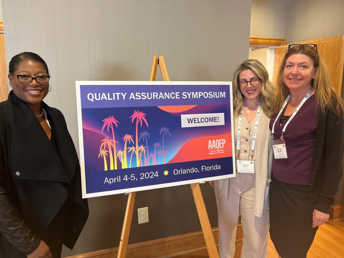 The School of Education (TSOE) at St. John's University recently received full accreditation from the Association for Advancing Quality in Educator Preparation (AAQEP)! Faculty members presented at the Symposium in Orlando, Florida. #SJUSOE #SJUElevates #Accreditation