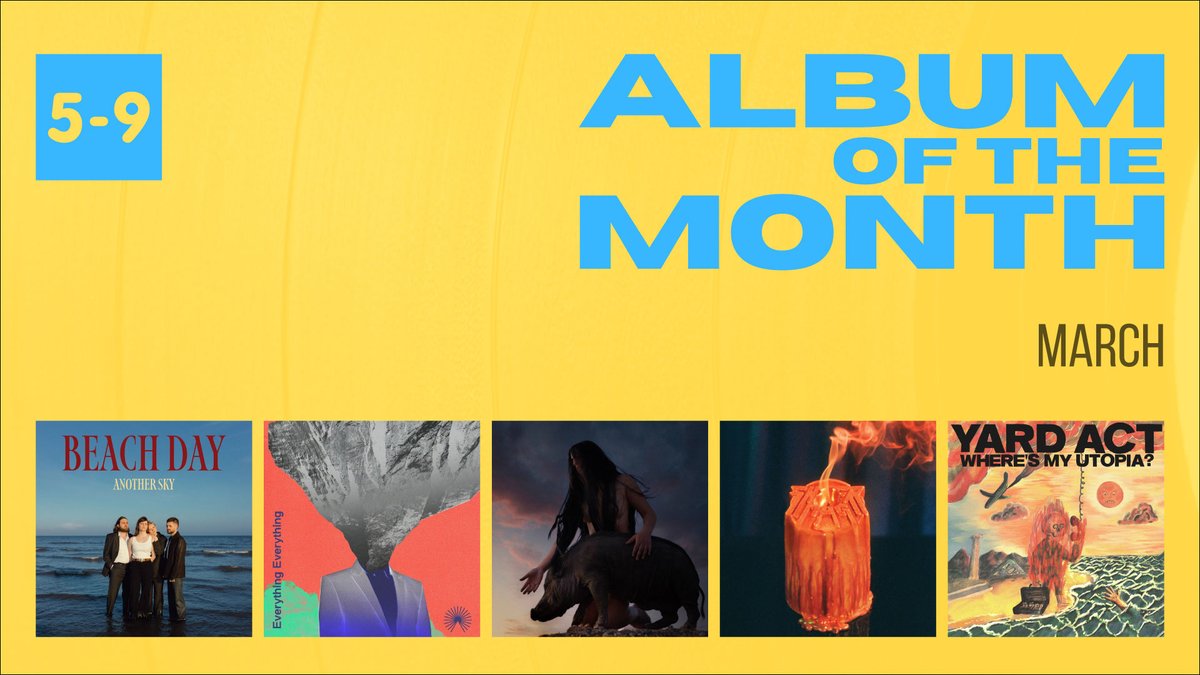 Our Album of the Month episode for March is now live on YouTube! Visit youtube.com/watch?v=KJOEbO… to watch us discuss the latest releases by @anotherskymusic, @E_E_, @mannequinpussy, Sheer Mag and @YardActBand, crowning one of them the best!

#AlbumoftheMonth #NewMusic #AlbumReview