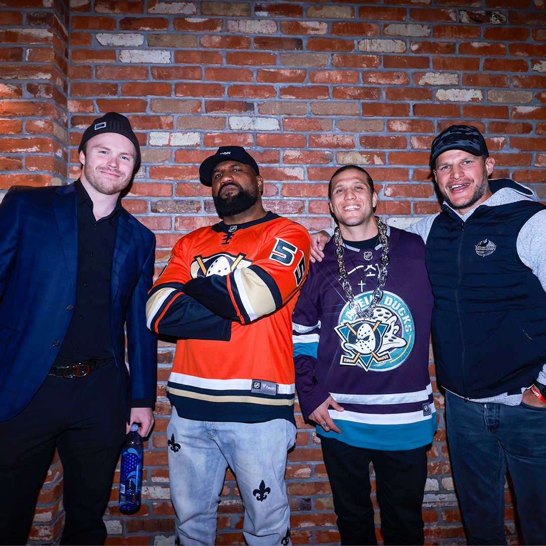 We took the fight to LA on the ice, then had @UFC fighter Brian Ortega and Rampage Jackson meet the guys afterwards 👊 #FlyTogether