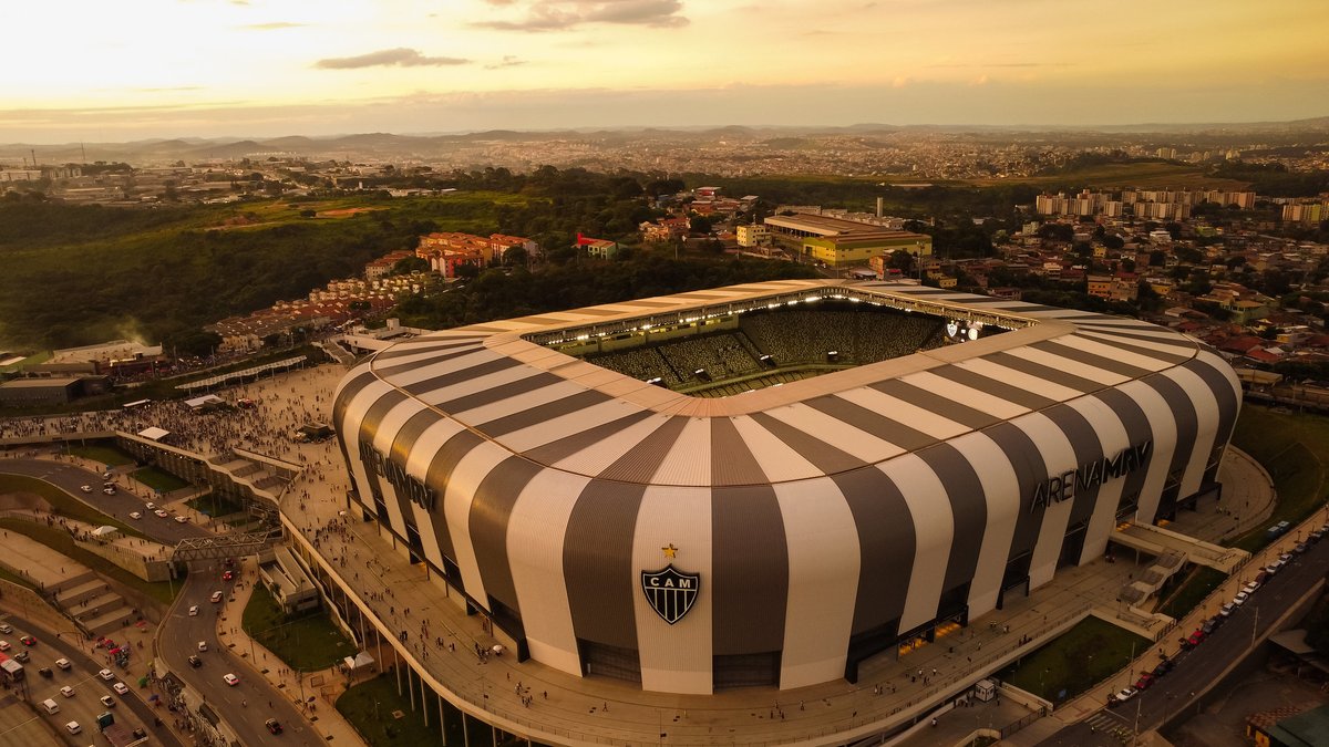 Um fim de tarde bonito e único em Belo Horizonte, no dia que marca o primeiro jogo da Libertadores que o <a href="/Atletico/">Atlético</a> joga na <a href="/ArenaMRV/">Arena MRV</a>. Rumo à #GloriaEterna.