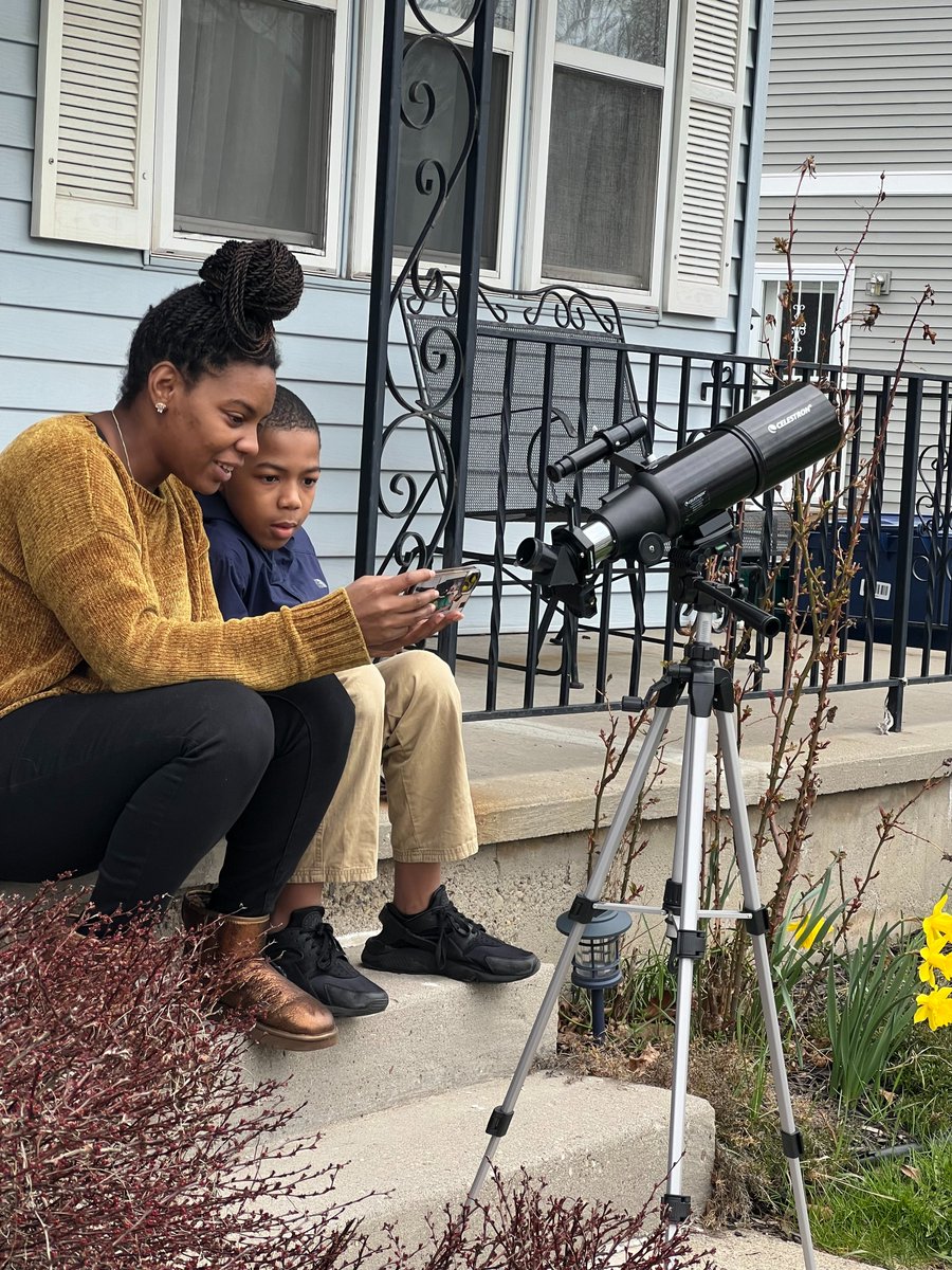 Through our Stellar Dreams program, we are unlocking a universe of science for 100 kids across the USA. Here is one of our 100 telescope recipients checking out the sky! This is what it's all about. Visit stellardreams.org to learn more about how we're breaking ground.