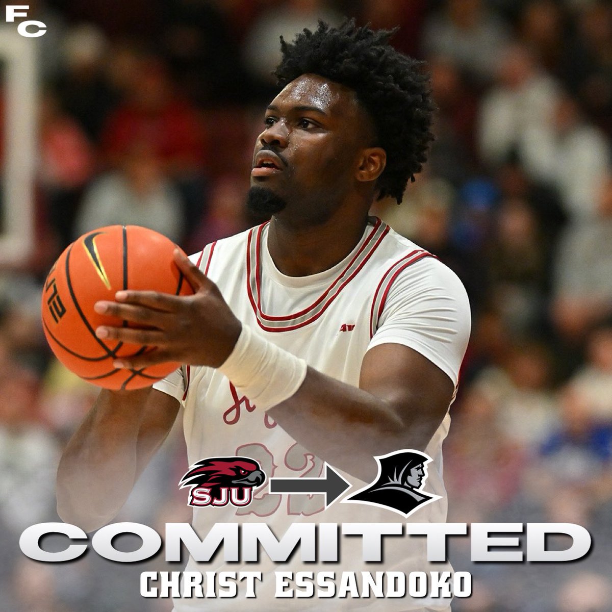 St. Joe’s transfer, Christ Essandoko, as committed to Providence! Essandoko, a Paris, France native, averaged 8.2pts and 5.7reb in his freshman campaign at St. Joseph’s. He originally committed to Providence in 2022 but then flipped his committed to SJU. #GoFriars #Mindset
