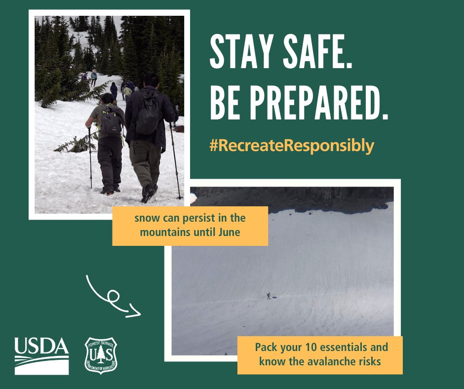 #KnowBeforeYouGo - Though snow may have thawed from the foothills, forest officials are warning that most forest roads are still not accessible due to mud, snow or snow drifts. For more information visit fs.usda.gov/visit/know-bef…