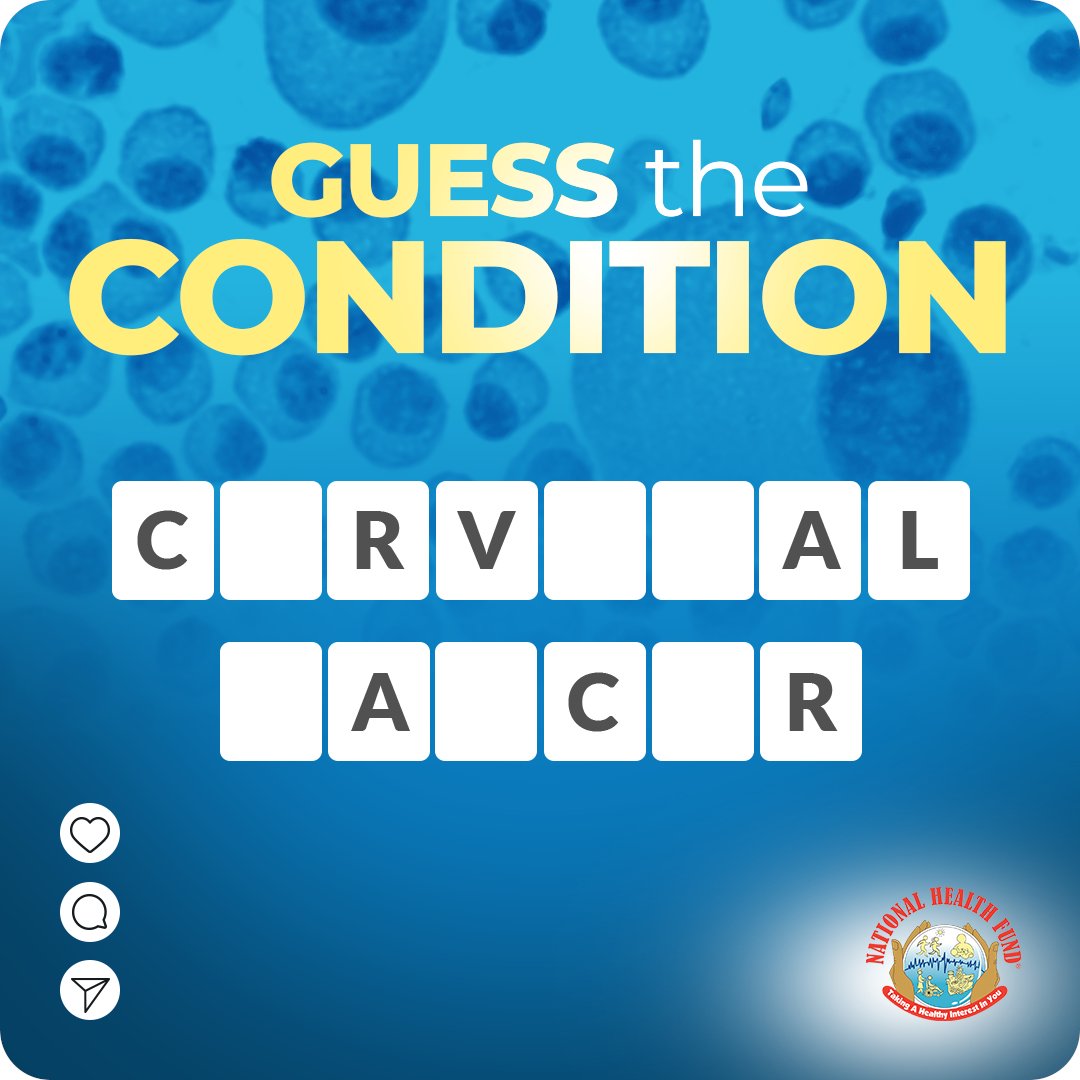 April is C_RV__AL _A_C_R Awareness Month! 🙌🏾✨ Can you guess this condition?

#NHFJamaica #NHFIsHereForYou #BetterHealth