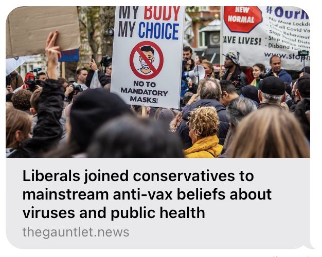 A must-read piece by @julia_doubleday dissecting 6 mainstreamed anti-vaxxer beliefs: 1: Viral & bacterial infections are good for the immune system 2: Public health measures & disease mitigation harms people 3: Public health shouldn’t pursue the elimination of pathogens 🧵/1