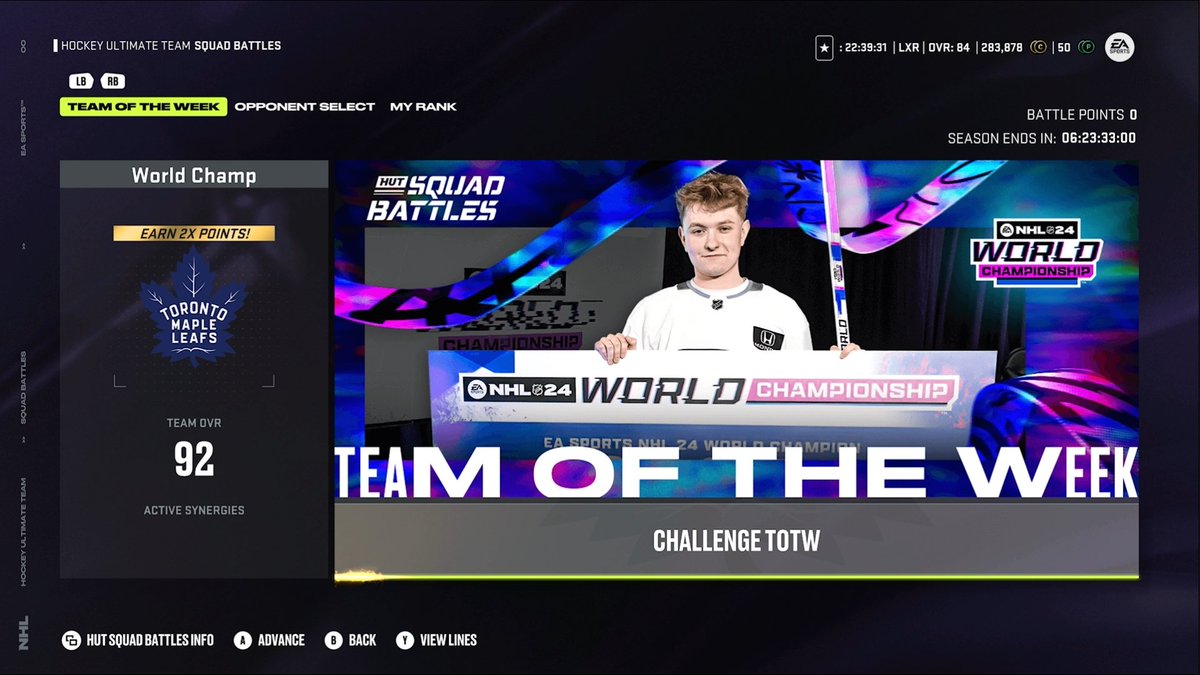 Challenge my #NHL24WC World Champion team in HUT now! 🌎🏆 This is really cool 😀 Thank you! @EASPORTSNHL #NHL24