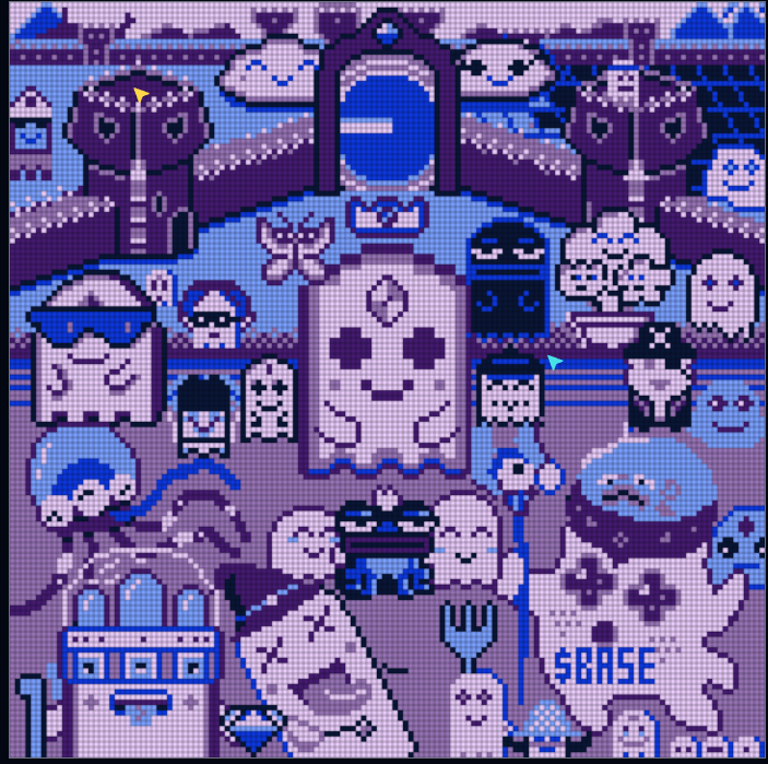 Pixel madness with AAVEGOTCHI fakeTakeOver! @basepaint_xyz