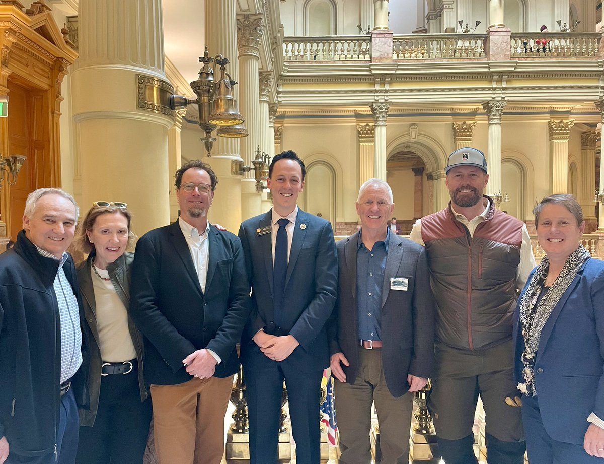 It was great to have leadership from some of our great @ColoradoSkiUSA ski areas at the Capitol today, including @CopperMtn, @skisteamboat, Arapahoe Basin, and @eldoramtnresort. 🎿❄️