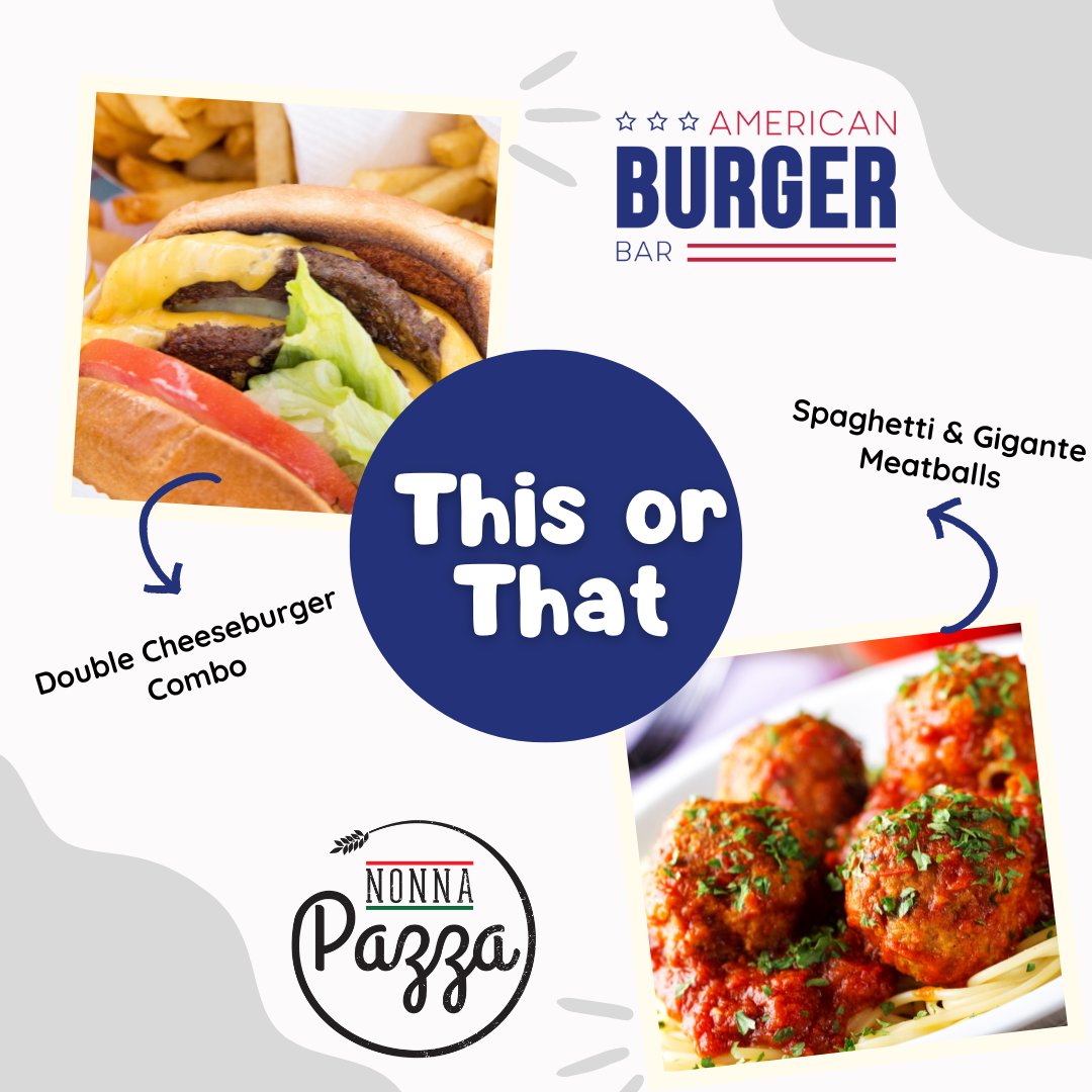If you had to choose between these two classics, which one would you pick for dinner? 🍝 🍔