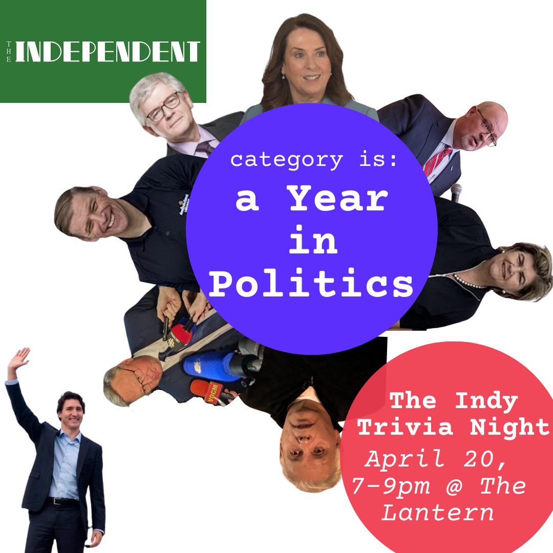 Are you readh to test your knowledge of #nlpoli and #cdnpoli? For our Trivia Night fundraiser in St. John's, one category will be 'A Year in Politics'. Tickets at the link below!