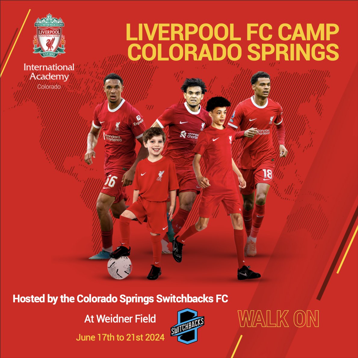 Liverpool FC Summer Camp is almost sold out! Make sure to secure your spot today with the link below: bit.ly/3SzYRiQ #forthesprings #switchbacksfc