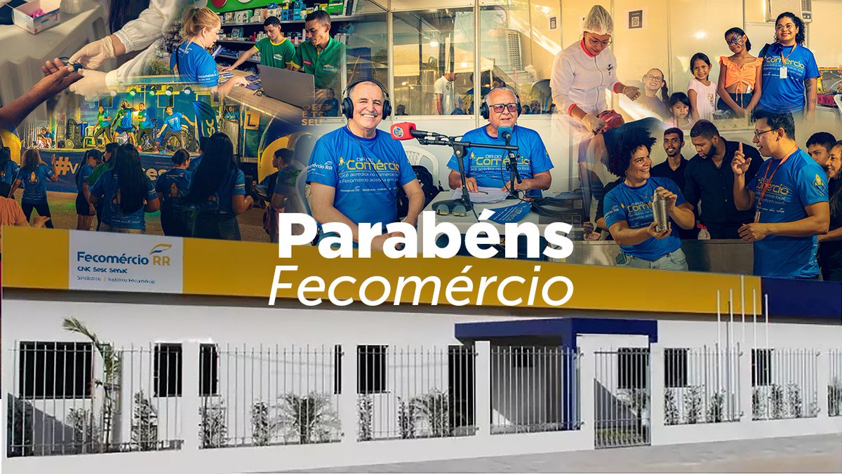 Hoje a Fecomércio completa 33 anos de atuação em Roraima, e neste dia comemoramos a força do comércio no estado. O Senac faz parte e contribui no desenvolvimento dos profissionais de excelência, e ficamos felizes em fazer parte desta história! Parabéns @fecomerciororaima 🧡💙😁