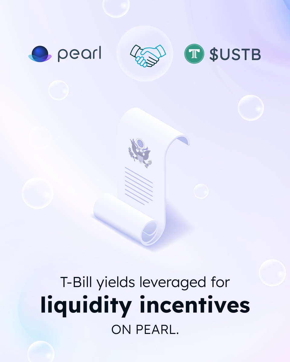 Incentives from $USTB will be an integral component to the growth of Pearl and a necessary piece in our protocol flywheel. Pearl v2 launches with @tangibleDAO's $USTB as the base stablecoin in all pairs. $USTB is a wrapped version of $USDM, a stablecoin that yields 5% and is