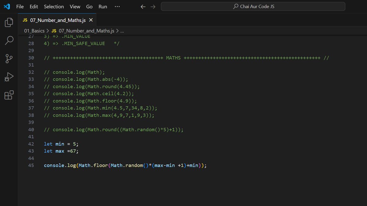 SyntaxSam405's tweet image. Day 21:
I reviewed previously learned JavaScript concepts from variables to strings. I also explored new concepts about numbers, including its conversion methods like .toString, .toFixed etc and usage of the Math object. Exciting progress ahead!💪
#100DaysOfCode 
#JavaScript