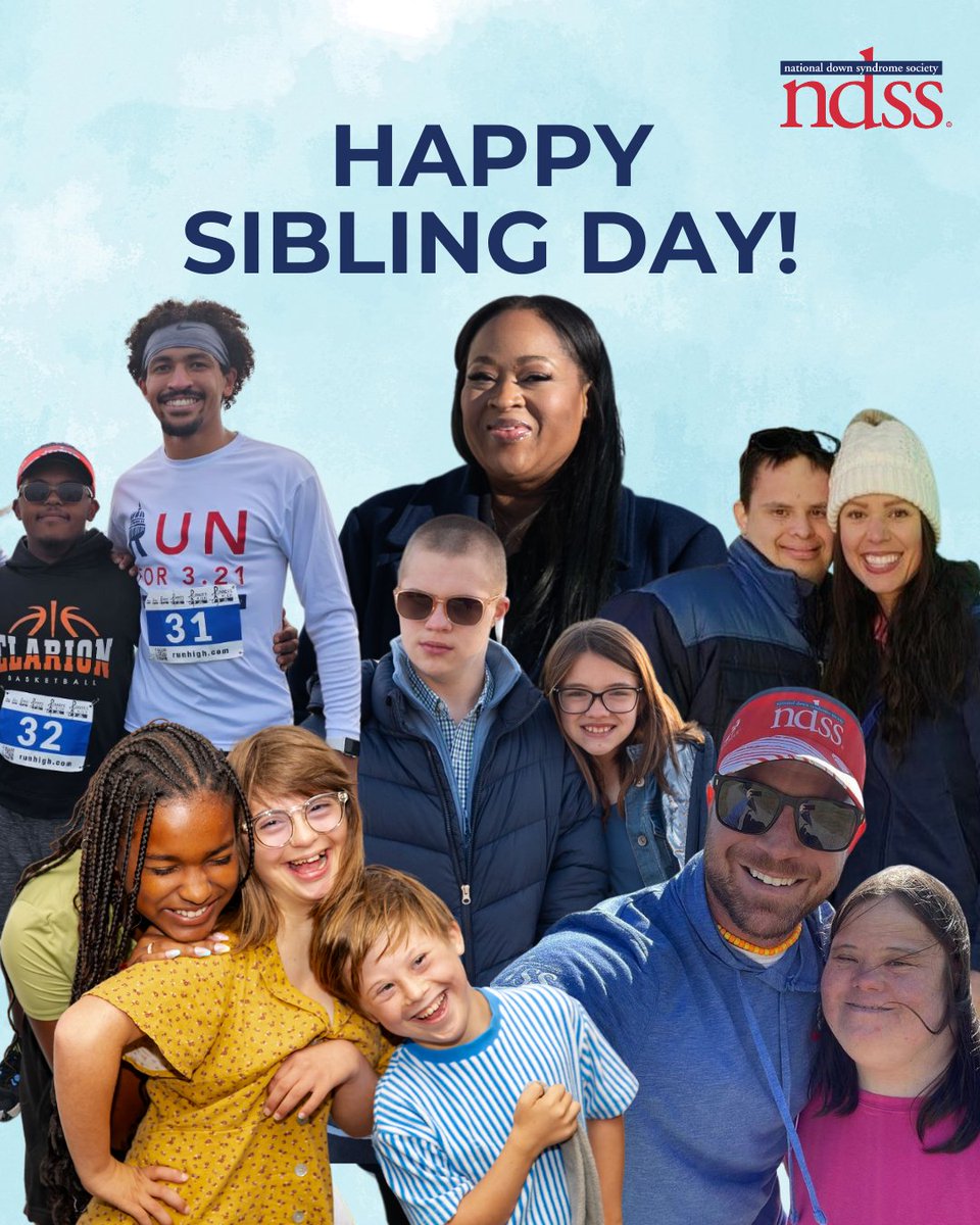 Happy #SiblingDay! We celebrate the siblings in our community today and every day - your involvement and advocacy is so important to NDSS! 💛💙