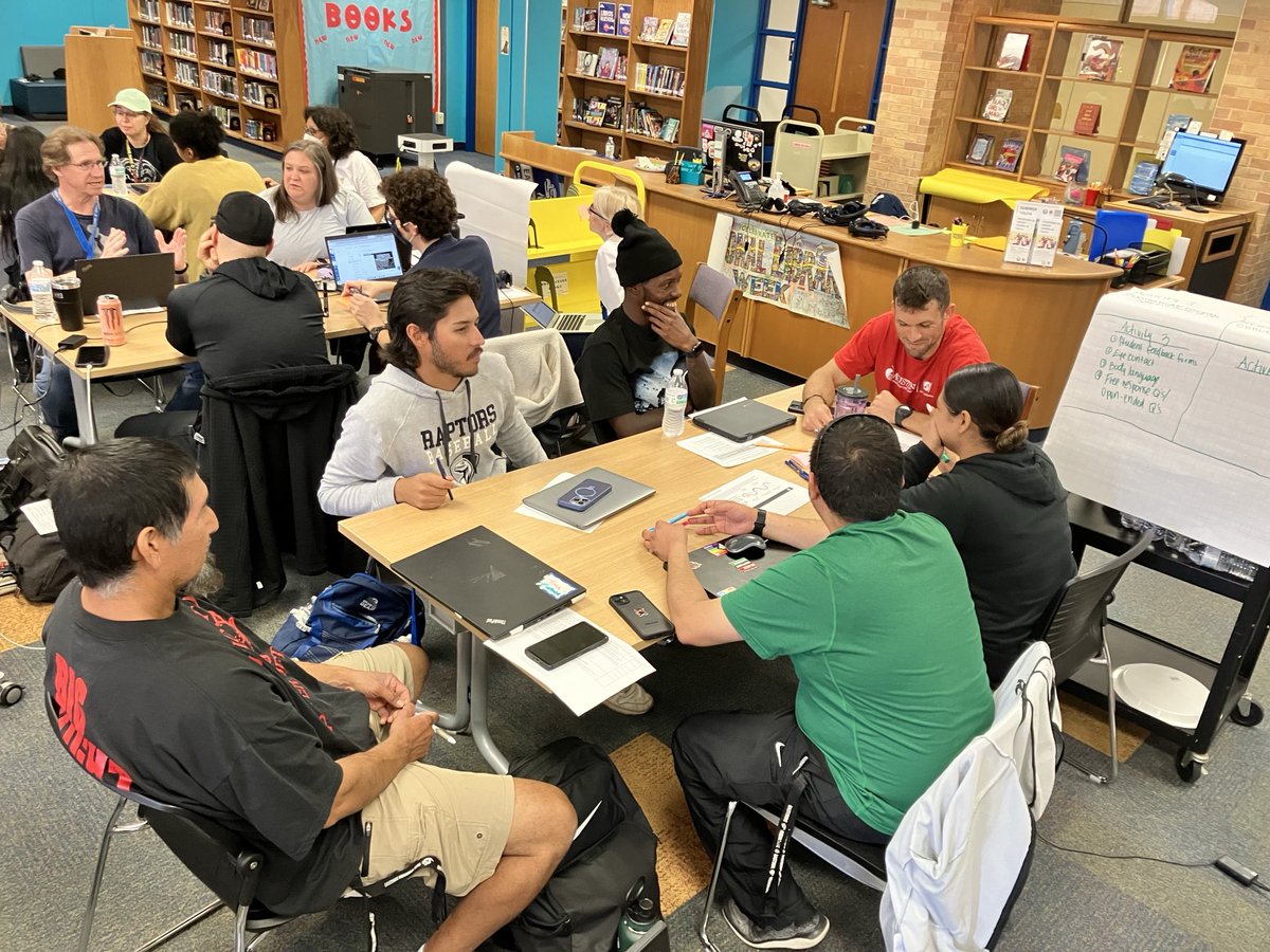 The BEST staff at work around our continuous process of improvement in how we support families! Proud of them! ⁦@MMSEagles⁩ ⁦@AisdMiddle⁩ ⁦@aisdparents⁩ ⁦@EastsideECHS⁩ #keepsoaring