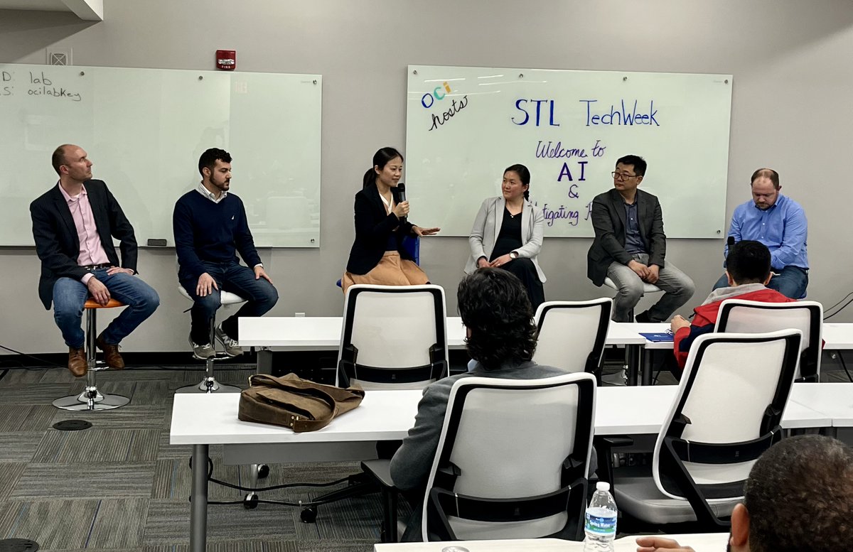 ObjectComputing's tweet image. Today&apos;s #STLTechWeek discussion on AI and Navigating Risks provided stelar insights and guidance for business and tech leaders across all stages of the AI adoption journey. Special thanks to our panelist for the great conversation!