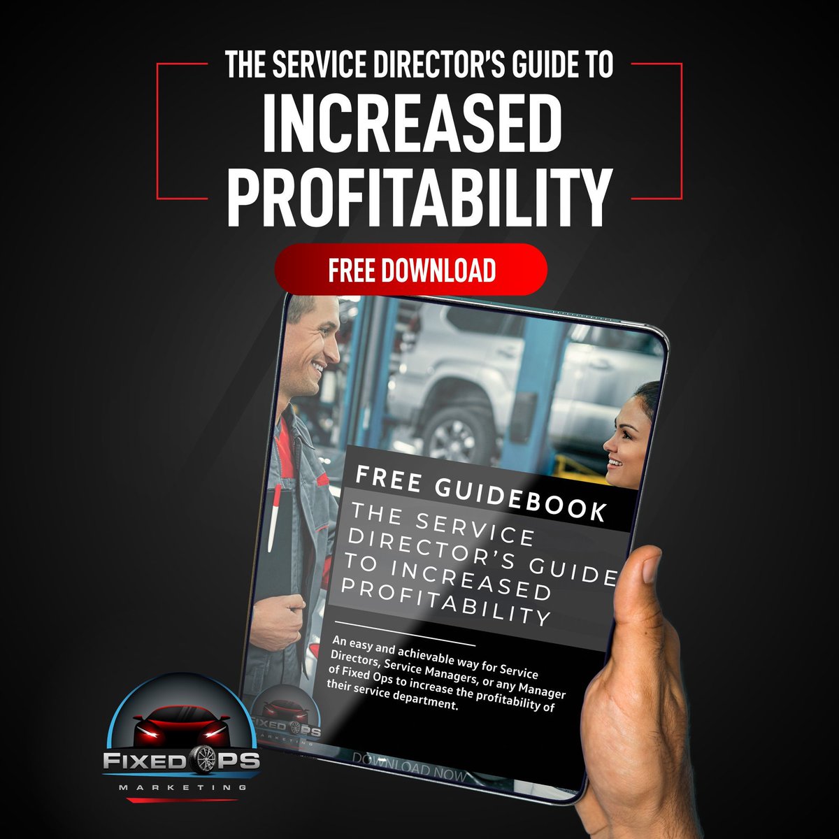 The Fixed Ops Manager's Guide to Increased Profitability! 💥 

✅ Team Goals
✅Customer Referrals
✅Rewards Program
✅Team Competition
✅Loyalty Programs
✅Resources

DOWNLOAD NOW👇 

lnkd.in/eZAuV37 

{hashtag|\#|Fixedops}