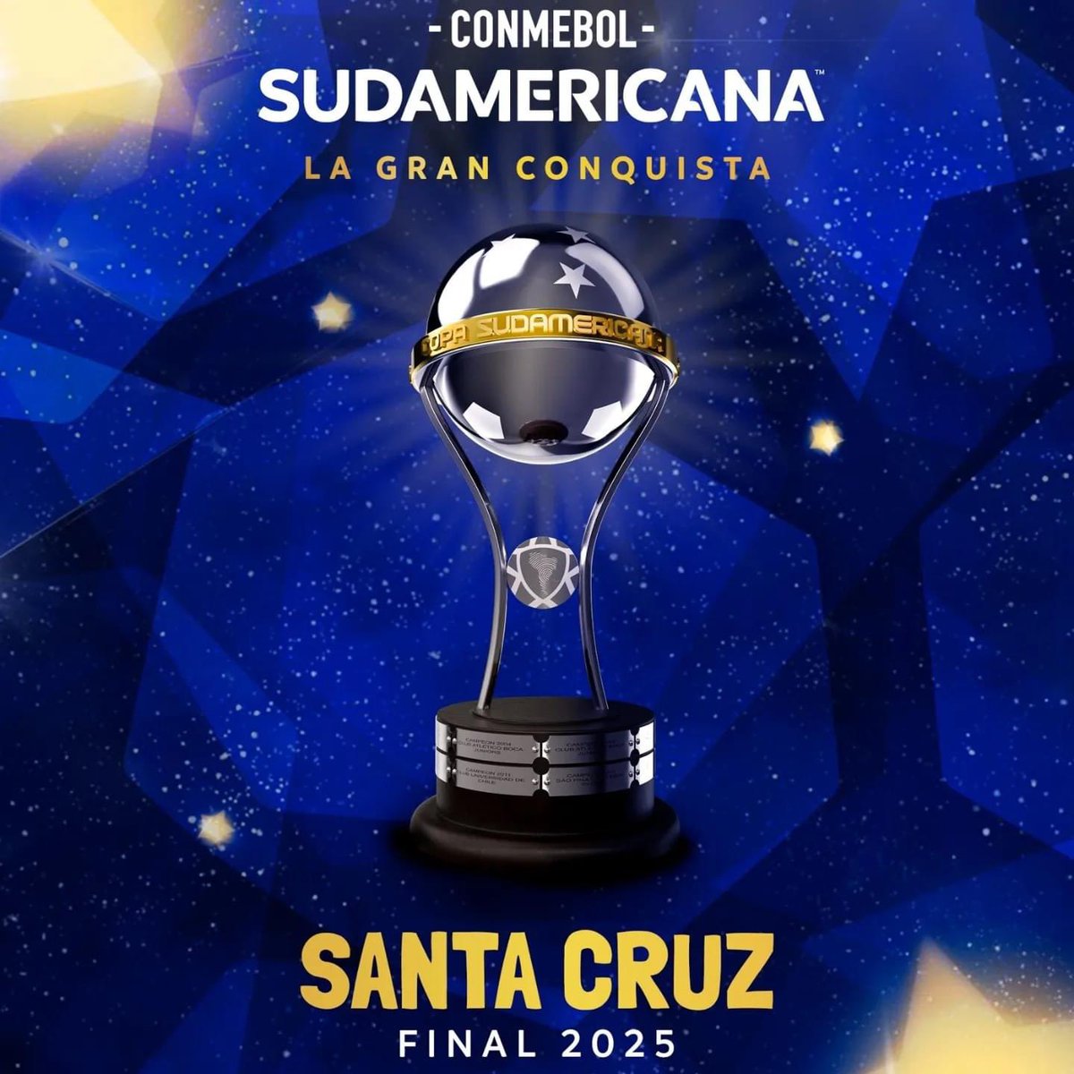 Celebramos la noticia de que #SantaCruz será la sede de la Final de la Copa Sudamericana 2025 #LaGranConquista. #Bolivia🇧🇴, el corazón de Sudamérica latirá en su Bicentenario al ritmo de la pasión por el fútbol⚽ y recibirá con los brazos abiertos a todos los hermanos…