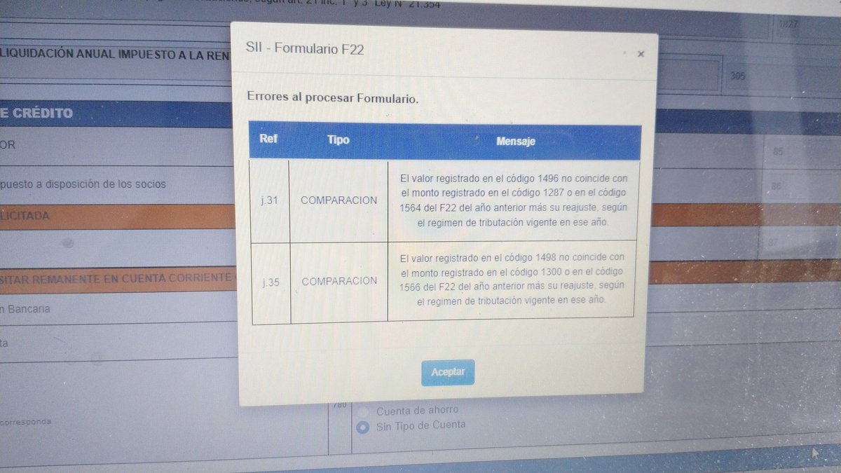 SottaLa's tweet photo. @SII_Chile Sres que pasa con este error ??? https://t.co/umlxMm8uaf