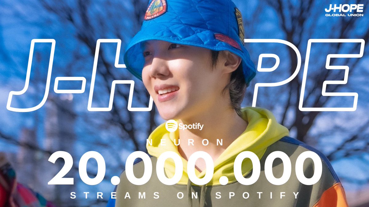 'NEURON (with gaeko, yoonmirae)' by j-hope has surpassed 20M streams on Spotify (spotify.link/EfjxwcmFvIb) #jhope_NEURON #HOPE_ON_THE_STREET #홉온스