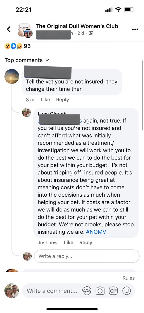 This woman really on the vet hating on a post about pet insurance 🥲 not on my watch, lady.