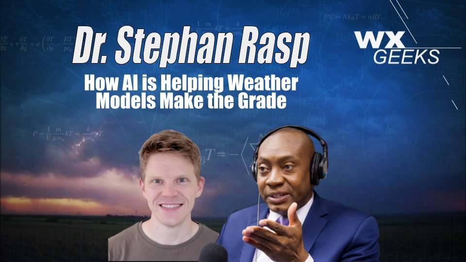 Meteorology 🤝 AI Machine Learning can be very valuable to help our weather models improve with every single run! We spoke to Google Senior Research Scientist @raspstephan about it on the show this week: linktr.ee/WeatherGeeks