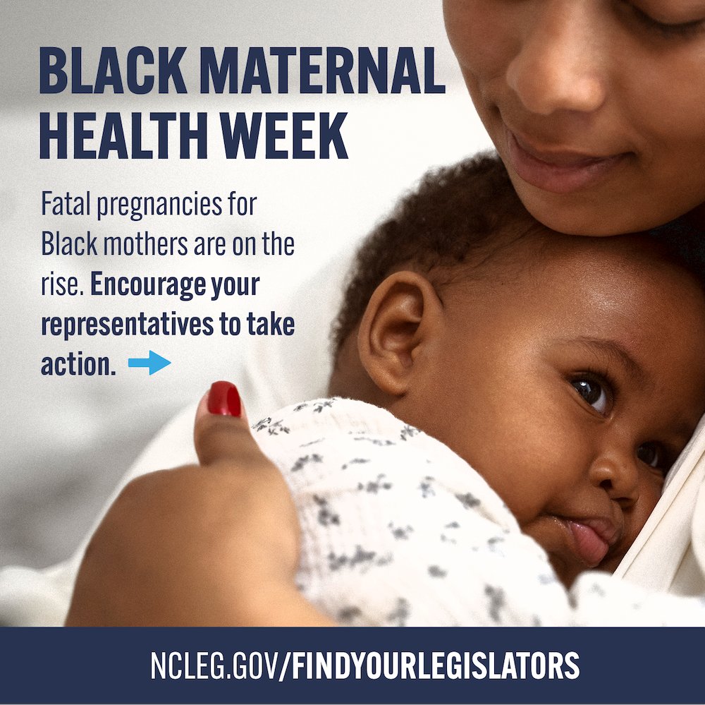 Black women are more than 3 times as likely to experience a pregnancy complication than white women. Take action by asking your representatives to work for a North Carolina where everyone choosing to start a family can count on a safe, healthy pregnancy. ncleg.gov/FindYourLegisl…