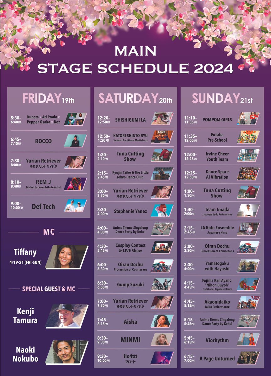 So I saw a flyer for the OC Japan fair and man they got a whole Tuna cutting show, anime singalong dance party, Martial arts exhibition, Oiran dochu and cosplay all in one day. 

Also DEF TECH ✨