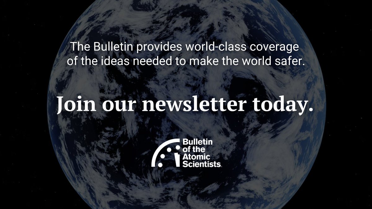 The public has a right to know about the existential threats facing humanity. We've provided access to that information since 1945. Sign up for our free newsletter today: bit.ly/3Eoa2Wq