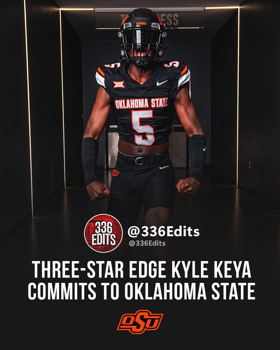 NEWS: 2025 three-star edge rusher Kyle Keya has committed to Oklahoma State.