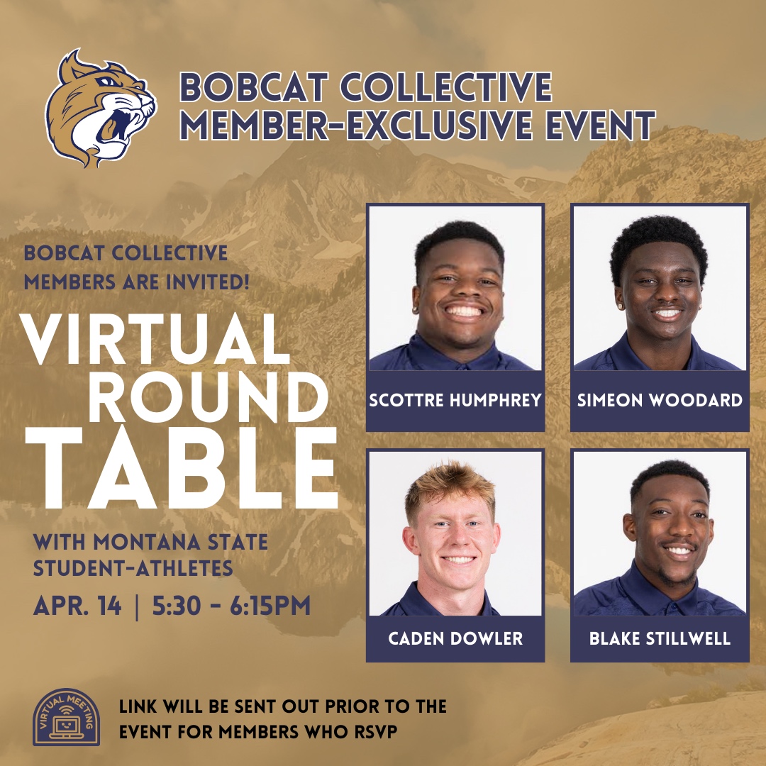 We're back with the Bobcat Virtual Roundtable Talks this weekend! 🙌

Open to all Bobcat Collective members. Sign up today to meet some of your favorite Cats and learn more about them! 🔗 forms.gle/ujt95cArC7hr9Q…

#BobcatCollective #NIL