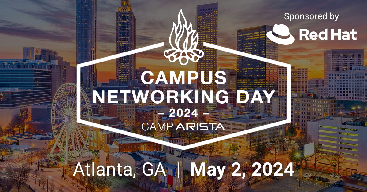 If you’re in Atlanta and have questions on the future of networking or the reliability of your network, join us at Camp Arista! You'll get updated knowledge on zero trust, AIOps, zero touch configuration, and improved network reliability. Register 👉 : bit.ly/3TwGPih